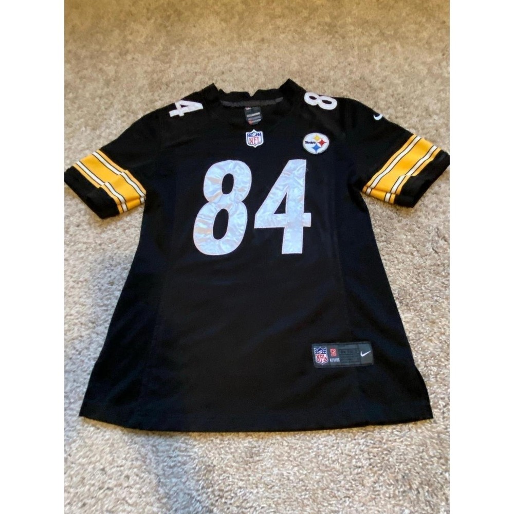 NFL Pittsburgh Steelers Jersey Antonio Brown 84 Kids Women Small On Field Nike